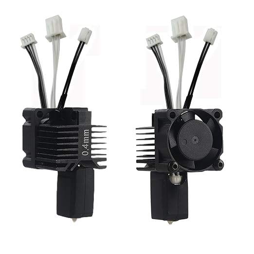 X1 Carbon, X1, X1C 0.4mm Nozzle Kit,Bamboo Lab Hotend Complete Kit for X1 Series 3D Printer, Full Assembly Hardened Steel Hot End with Fan, Thermistor, Ceramic Heater for Bambu Lab