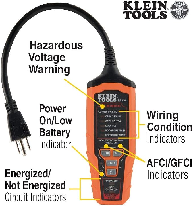 Klein Tools Moisture and Electrical Outlet Tester Bundle | ET140 + RT310