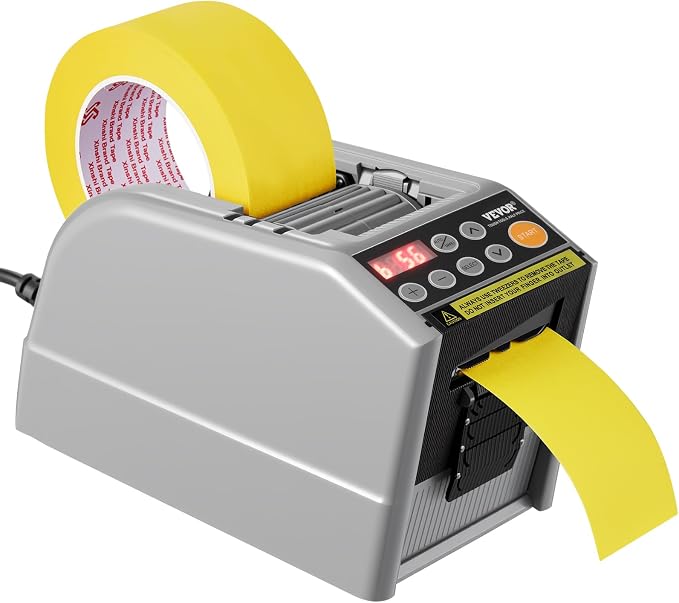 VEVOR Automatic Tape Dispenser Adhesive Electric Tape Cutter Packaging Machine Tape Cutting Machine 6-60mm Tape Width