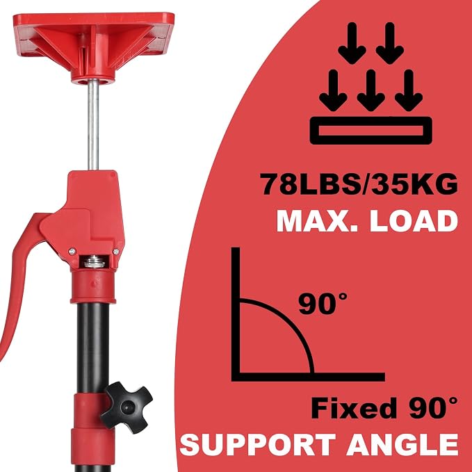 Cabinet Jacks for Installing Cabinets, 11.8" to 23.5" Third Hand Tools Adjustable Support Pole, 3rd Hand Support System for Upper Cabinet Installation, Each 78 LB Capacity, 2 Pack