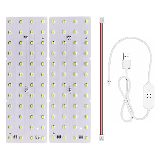 2PCS Lithophane LED Backlight Board Kit KC009 KC010 for Bambu Lab H2C/X1/P2S/A1 LED Light Board Backlights Makerworld Model Parts USB 3D Print Accessory Photo Model DIY Light Box