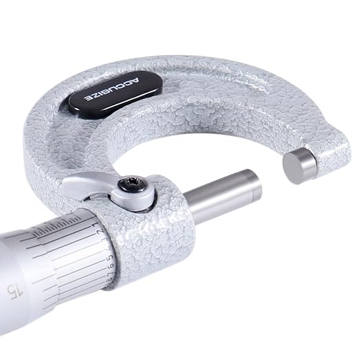 Accusize Industrial Tools 0-1'' by 0.0001'' Ultra-Precision Outside Micrometer, Eg00-0001 | 0-1", Ultra-Precision, Carbide Tipped, M-Type, Resolution 0.0001", Ratchet Friction Thimble, Solid Storage Case