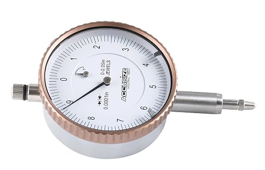 Accusize Industrial Tools Agd2 Style 0-0.05'' by 0.0001'' Dial Indicator with Lug Back, P900-S097 | 0-0.05" by 0.0001", AGD2 Style, Lug Back
