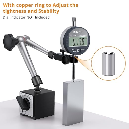Neoteck 176lbs/80kg Magnetic Base Stand + 0.03" Dial Test Indicator