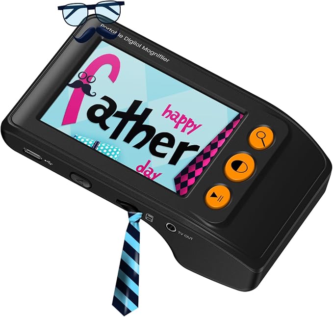 Eyoyo Portable Digital Video Magnifier Electronic Reading Aid 3.5 Inch LCD Screen for Low Vision 2x-25x Zoom Foldable Handle