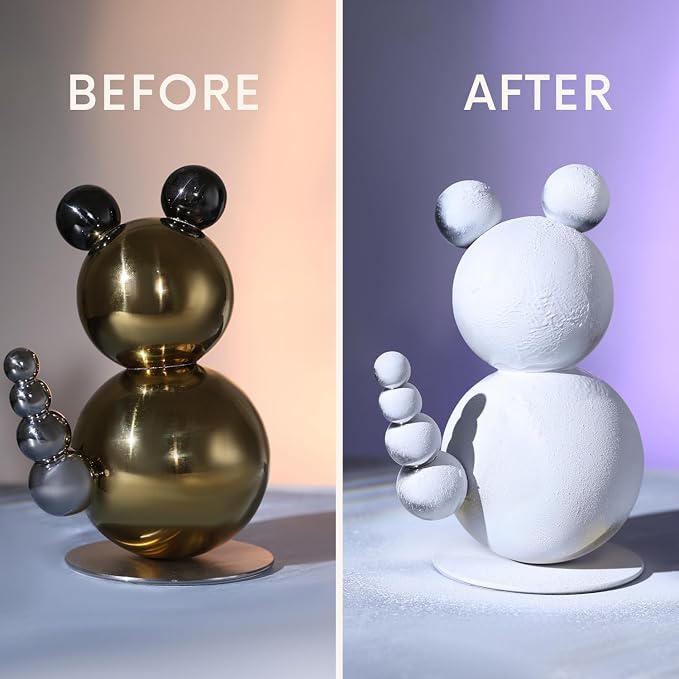3D Scanning Spray for All 3D Scanners, with 3D Tracking Dot Marker, 200PCS 6.0 mm and 160PCS 3.0 mm, Safety Material, High Reflectivity, for Reflective, Transparent or Highly Textured Surfaces, 500ML