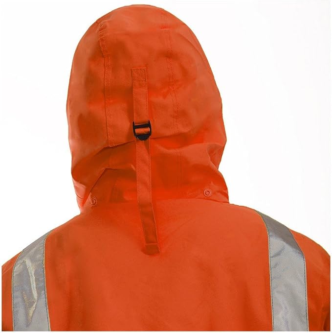 Tingley Standard Icon High Visibility Jacket With Attached Hood, Fluorescent Orange-red/Black, Large