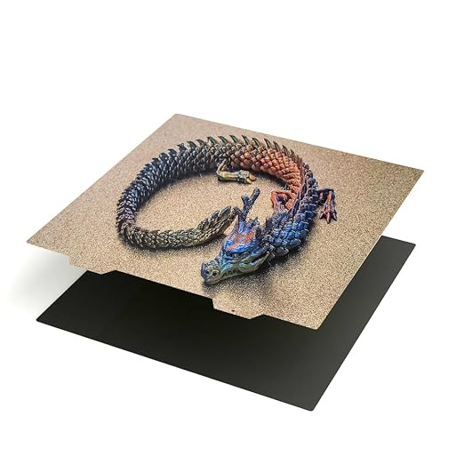 Double Sided Textured PEI Build Plate for CR10 S4,Kobra Max, ERYONE Thinker X400,410x410mm Spring Steel Print Bed with Magnetic Base for Chiron, Formbot T-rex 2+, Wombot Modus,RepRap X400, Raptor.