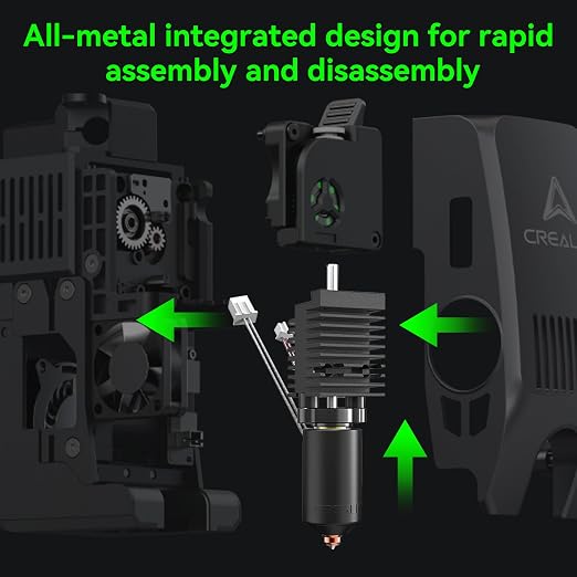Creality Official K2 Plus Ceramic Heating Block Kit, High Flow Hotend Kit,Unicorn Quick Swap Nozzle Kit, 350°C High Temperature Resistance, All-Metal Integrated Design for K2 Plus 3D Printer