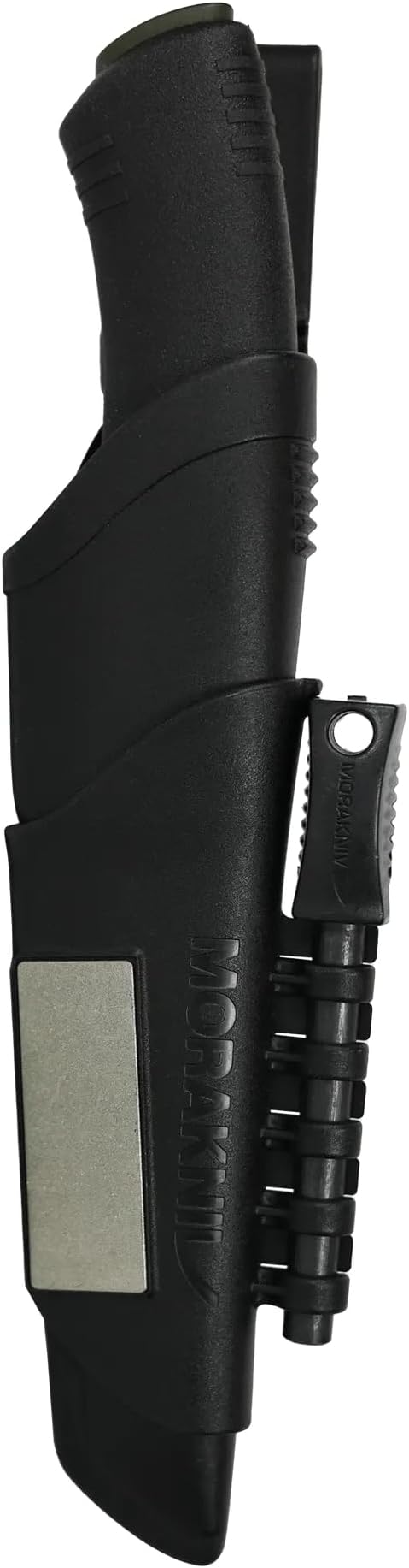 Morakniv Carbon Steel Fixed-Blade Bushcraft Survival Knife with Sheath and Fire Starter, Black, 4.3 Inch