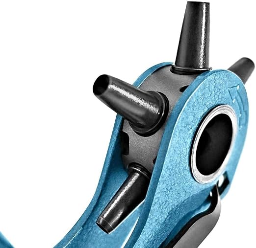 Herm Sprenger Leather Hole Punch Made in Germany Professional Tool Revolving Blue Hole Maker for Leather Products Belt Watch Strap Saddle Bridle Handbag Shoes Stirrup Leather