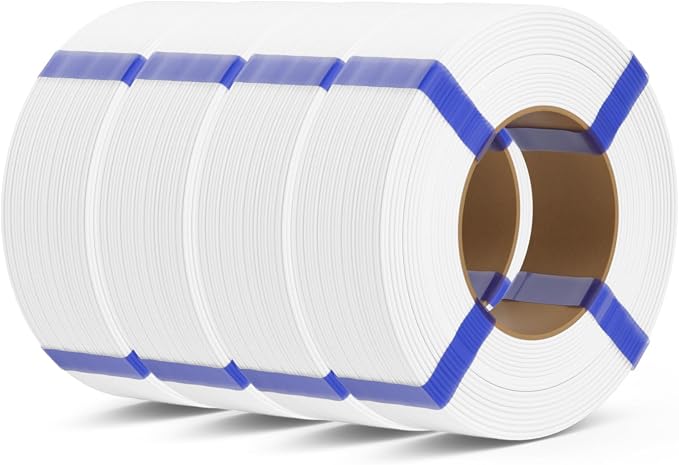 PLA Basic Refill Filament 1.75mm, No Spool 3D Printer Filament, Dimensional Accuracy +/- 0.02mm, Fits for Most FDM 3D Printers, 4KG White