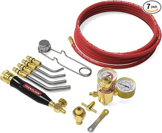 YESWELDER Air Acetylene Torch Kit, Turbo Torch Acetylene Kit Professional Series