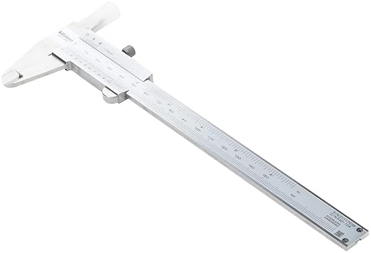Mitutoyo 530-118 Vernier Calipers, Stainless Steel, for Inside, Outside, Depth and Step Measurements, Metric, 0"/0mm-200mm Range, +/-0.03mm Accuracy, 0.02mm Resolution, 50mm Jaw Depth | Stainless Steel