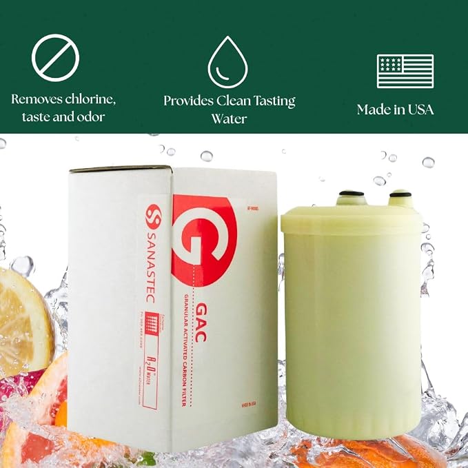 Replacement Water Ionizer Filter, Granular Activated Carbon, Original Type (HG Model), NOT compatible with H-GN models, Made in USA (1)