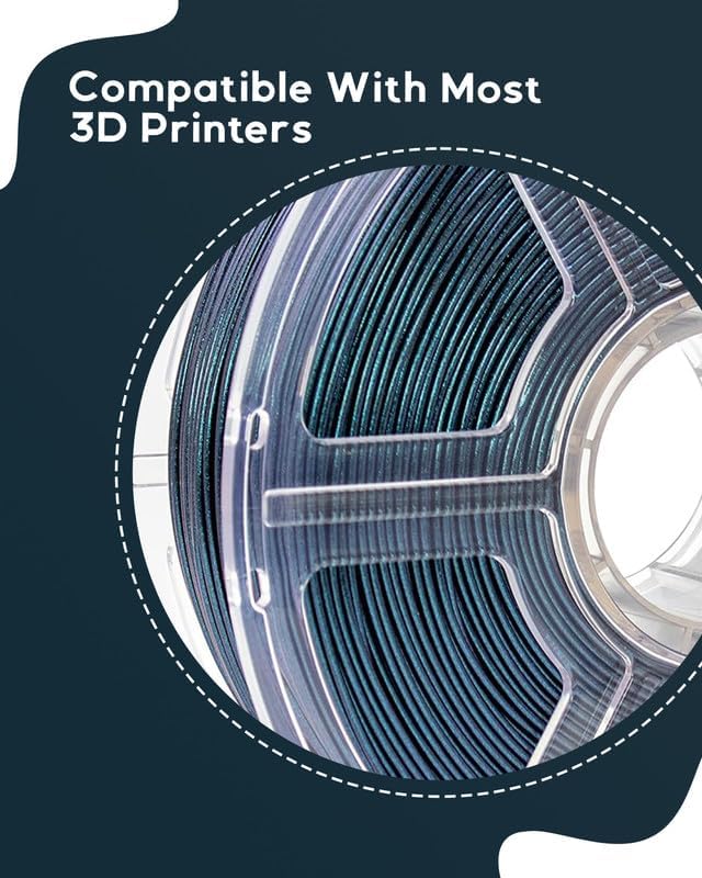 Cookiecad PLA Filament 1.75mm 1kg Iridescent Glitter 3D Printer Filament - Dark Magic Elixir PLA