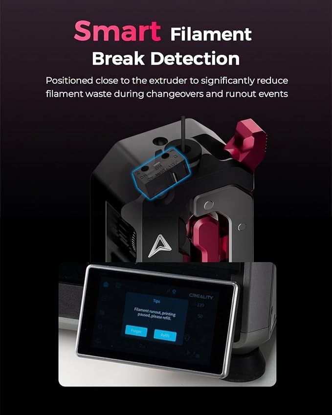 Creality Official DXC Extruder, Upgrade K1 Max/K1C/K1 SE/K1 Extruder Kit with Innovative Gear Design and Smart Filament Break Detection, 3D Printer Accessories for K1 Series