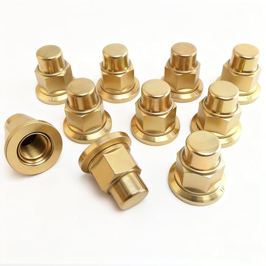 10PCS M22x1.5 Truck Wheel Nut with Dustproof, Hex:33mm, 52 mm Length, Fit for Heavy Duty Truck, Aluminum or Steel Wheels Installed on Semi Trucks