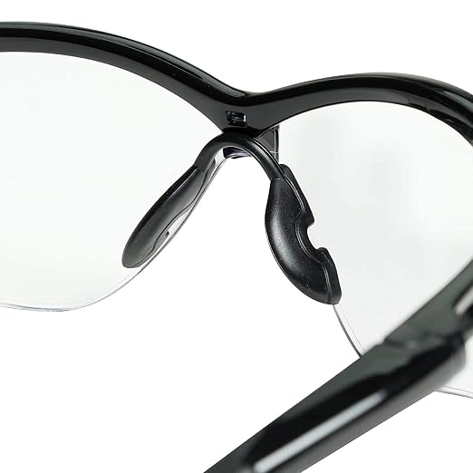 Jackson Safety SG Safety Glasses - Eye Protection for Men & Women - Anti-Scratch Lens with Black Frame - ANSI Z87.1 - Pack of 3 (Multiple Styles)
