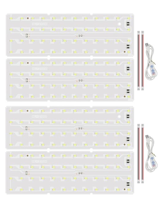 CMYK LED Lithophane PCB KC009 KC010 Compatible with Bambu Lab P1 X1 A1 Printers | 2 Packs With Connection Cable 3D Printer Accessories LED Lighting Panel Replacement for Makerworld DIY 3D Printing Projects