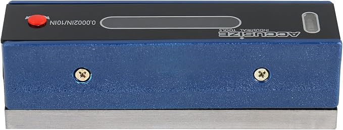Accusize Industrial Tools 6 inch Master Precision Level in Fitted Box, Accuracy 0.0002''/10'', S908-C684 | Accuracy 0.0002"/10", V-Groove Base, Cross Test Vial, Insulating Grip, Cast Iron