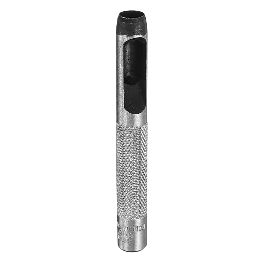 HARFINGTON Leather Round Hole Punch, 8mm Hollow Hole Puncher Cutter Carbon Steel Circle Hole Punching Cutting Tool for Belt/DIY Leather Craft