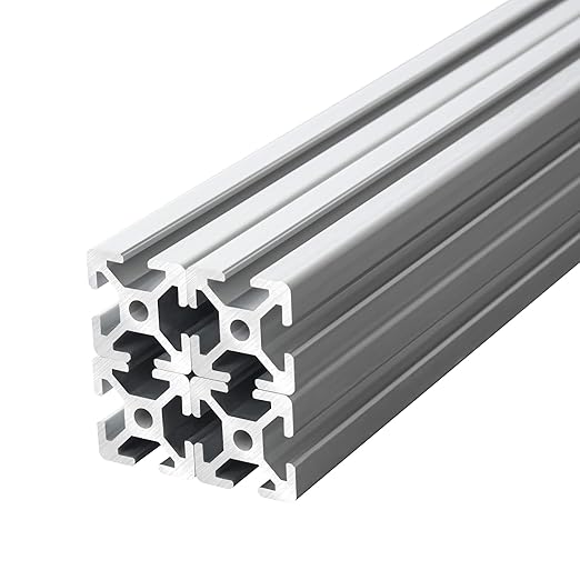 IXGNIJ 1010/10 Series 1 Inch x 1 Inch T Slot Aluminum Extrusion (25mmx25mm) European Standard Anodized for 3D Printer Parts and CNC DIY Silver 1000mmX4