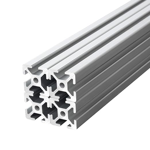 IXGNIJ 1010/10 Series 1 Inch x 1 Inch T Slot Aluminum Extrusion (25mmx25mm) European Standard Anodized for 3D Printer Parts and CNC DIY Silver 1220mmX4