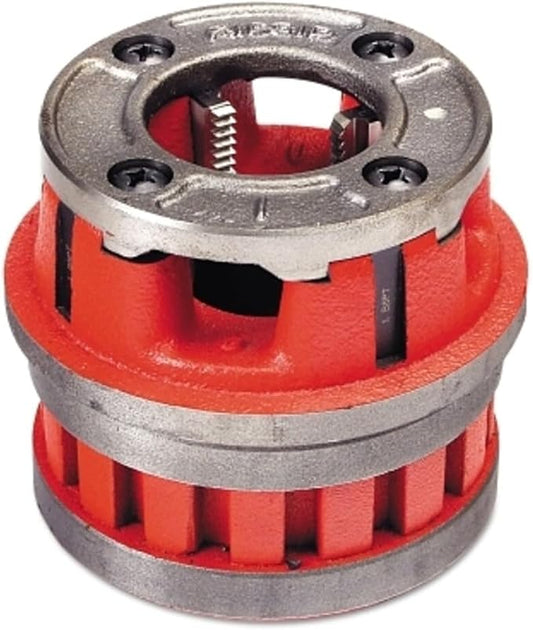 RIDGID 37405 Model 12-R Hand Threader Die Head, Alloy Right-Handed NPT Die Head for Nominal Pipe Size of 1-1/4-Inches,Red,Small