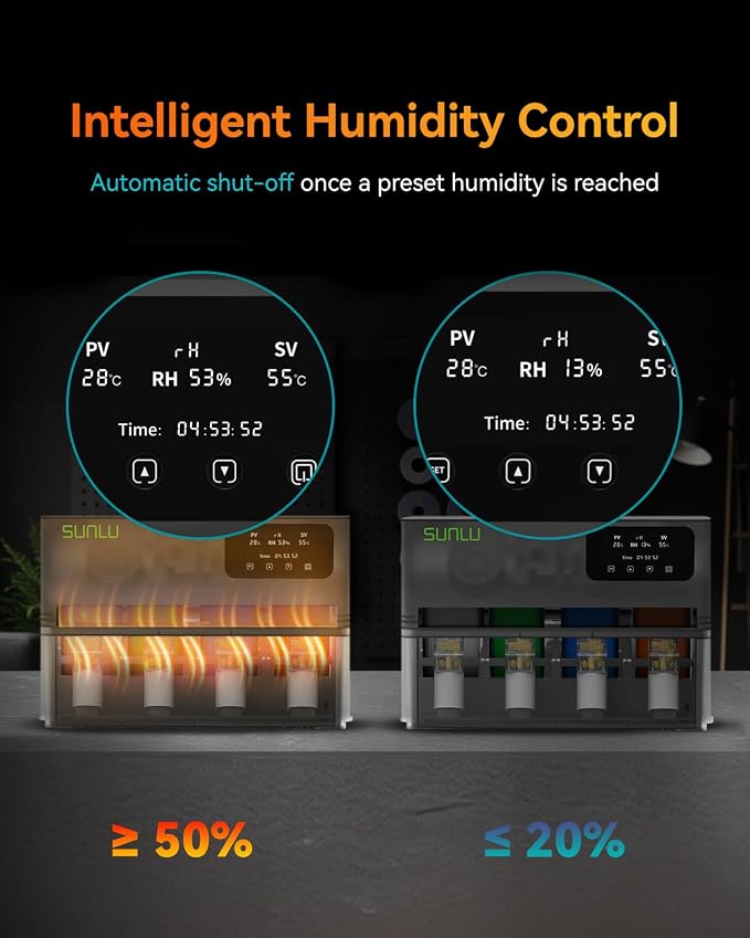 SUNLU AMS Heater, Compatible with Bambu Lab AMS Gen 1,(Black) | Drying While Printing Filament Dryer, 70°C Efficient Heating, Simple Installation, Smart Humidity Control
