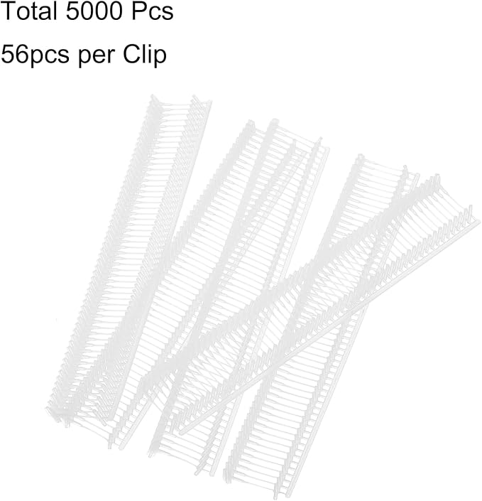 uxcell 5000pcs Standard Tagging Gun Fasteners 10mm Tagging Barbs Pins PP Plastic Tag for Price Tagging Gun, Clothing Tags Gun Attachments for Clothes Bag Fabric, White