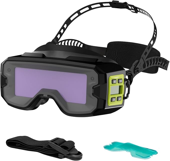 Shine GOGGLE True Color Auto Darkening Welding Goggles, Welder Glasses for Tig, Mig, Stick Plasma Cut