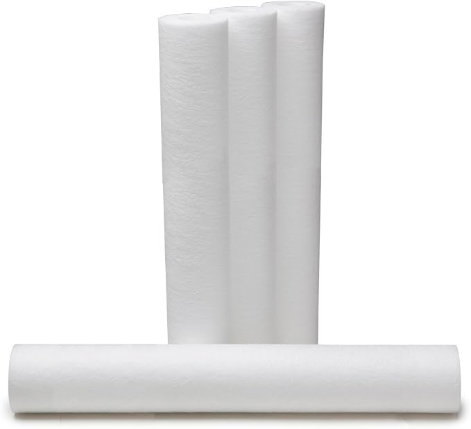 CFS – 20" x 2.5" Spun Sediment Water Filter Cartridges Compatible with EV953420 and 13459 Models – 5 Micron Replacement Filter – Removes Bad Taste & Odor – Whole House Filter – 4 Pack