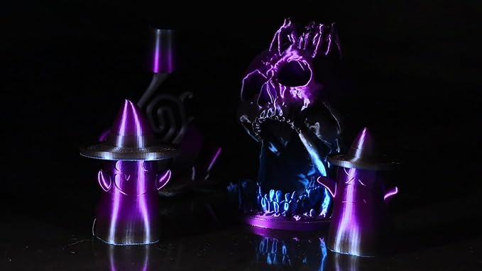 LOVOON pla Filament 1.75mm Color Shift, 3D Printers Filament NEW Black/Blue/Purple Gradient, Color Changing by Length pla,Halloween,3D Printer and 3D Pen Compatible,1KG(2.2lbs)/Spool