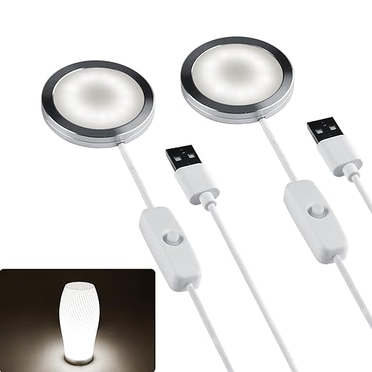 2 Set 3D Printer LED Lamp Kit 001, Compatible with Bambu lab H2D/A1/A1mini/P1S/P1P/X1C Makerworld Maker's Supply Hardware kit 5V USB Powered, 6000K White Light