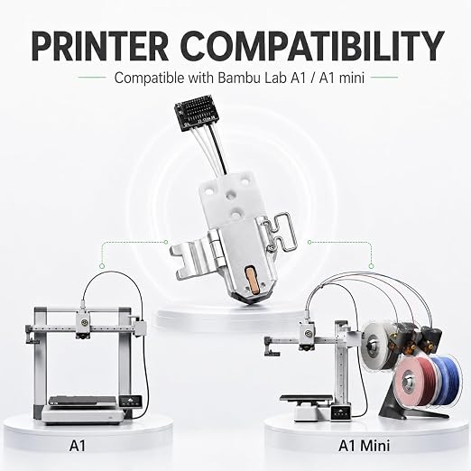 Genuine Bamboo lab Latest Upgraded Hotend Heating Assembly for Bambu Lab A1 & A1 Mini, Replacement Hot End Kit with Heating Block for 3D Printer