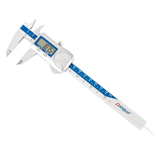 Dasqua IP67 Grade Digital Caliper, Calipers Measuring Tool with IP67 Waterproof 0-6 Inch/150mm, Inch/Millimeter Conversion, Stainless Steel, Large LCD Screen