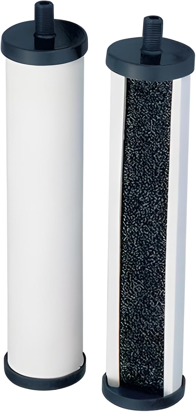 Katadyn Gravidyn Replacement Element for TRK Drip Gravity Filter | 0.2 Micron Silver Ceramic with Activated Carbon Core, Filters Sediment & Reduces Chemicals, Cleanable, Swiss Made