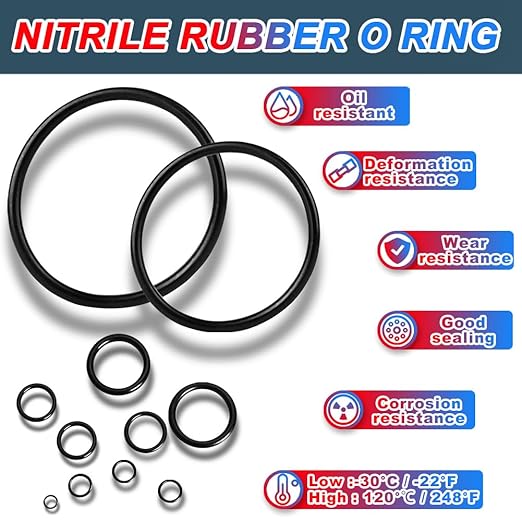 KEZE 826 pcs Universal SAE and Metric O Ring Kit and 1 oz 1-Pack Silicone Grease for Valve Sealant Faucet O Rings Faucet Automotive Hydraulic Pipe Repair