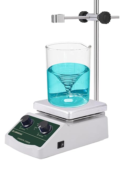 Lab 300℃/ 572℉ Magnetic Stirrer Hot Plate 2L Heated Mixer 2000RPM W/Support Stand (Non Digital)
