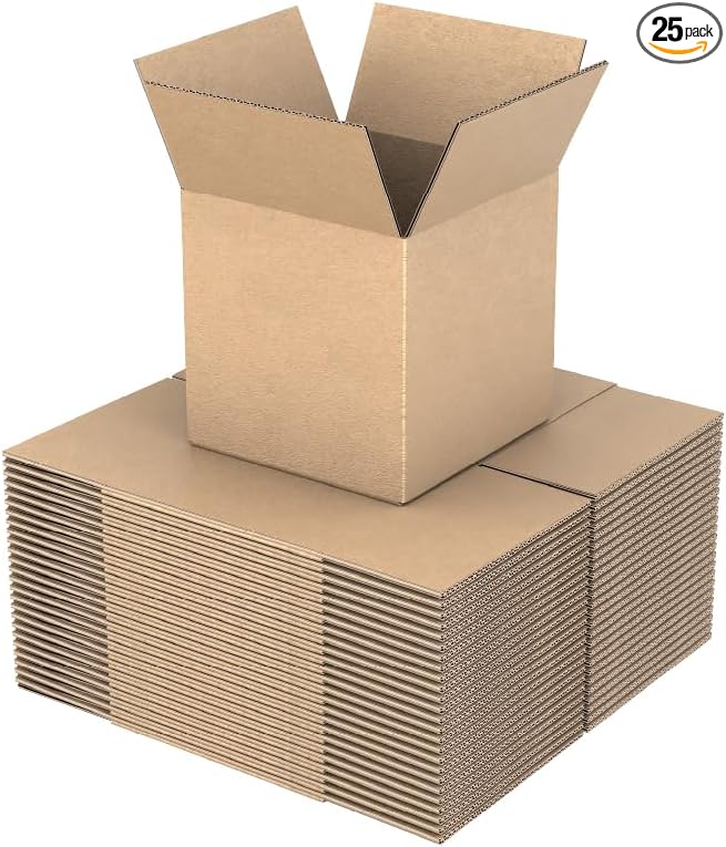 12"x12"x12" Shipping Boxes, Corrugated Cardboard Moving & Packing Boxes for Shipping, Storage and Packaging, Bundle of 25