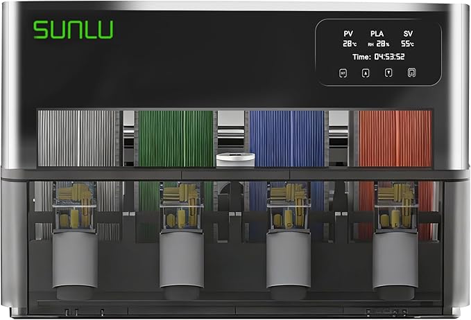 SUNLU Filament Dryer, AMS Heater, Compatible with Bambu Lab AMS 1.0, Enables Drying While Printing, Drying evenly & 70℃ Fast Heating, 4-roll Capacity (AMS Not Included)