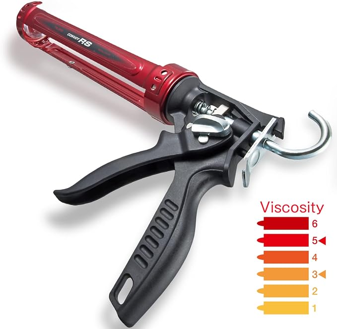 TAJIMA Caulk Gun - 1/4 Gallon (1 Quart) Convoy RS Dual Power Gun with Dual-Thrust Ratio & Auto Flow Stop - CNV-900RS