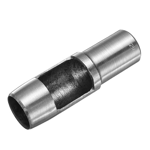 HARFINGTON Leather Round Hole Punch, 29mm Hollow Hole Puncher Cutter Carbon Steel Circle Hole Punching Cutting Tool for Belt/DIY Leather Craft