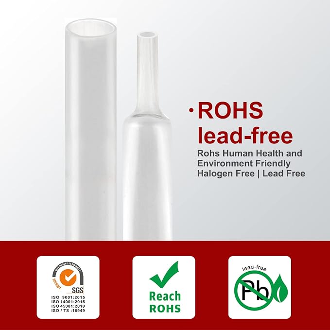 Chanzon 3:1 Ratio - 80ft Roll - Heat Shrink Tubing 1" (25.4mm) - Marine Grade Waterproof Adhesive Lined - (25M Total Length) Clear/Transparent Polyolefin Sleeving Wrap Shrinking 3 to 1 Ratio 1pcs