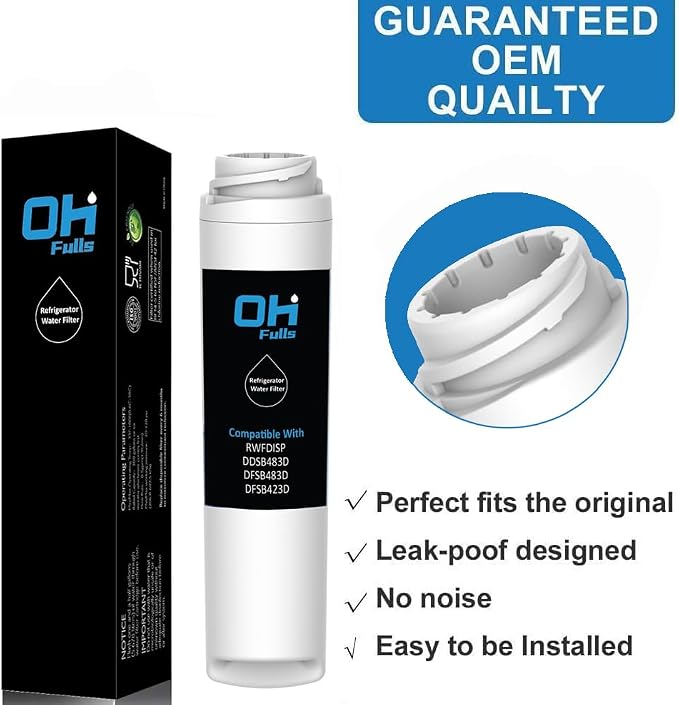 RWFDISP Water Filter Cartridge Replacement, Compatible with Viking RWFDISP RWFIC and Viking Built-In FBI, FRI, FFI, Dispenser Models VCSB, VISB, DDSB, DFSB, 2 Pack