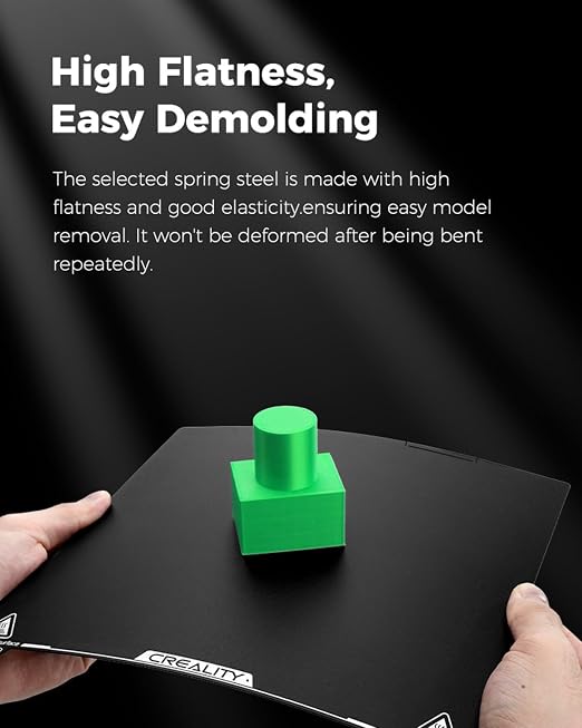 Creality Official K2 Plus Build Plate, 370x370mm Epoxy Resin Surface Magnetic Flexible Removable Spring Steel Printing Plate 3D Printer Bed Plate (Without Magnetic Base)