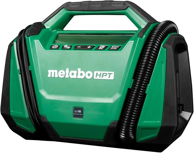 Metabo HPT 18V MultiVolt Cordless Dual Function Inflator, Portable Air Inflator with High Pressure and High Volume Modes, 160 PSI Max Pressure, LED Light, Tool Body Only, UP18DAQ4
