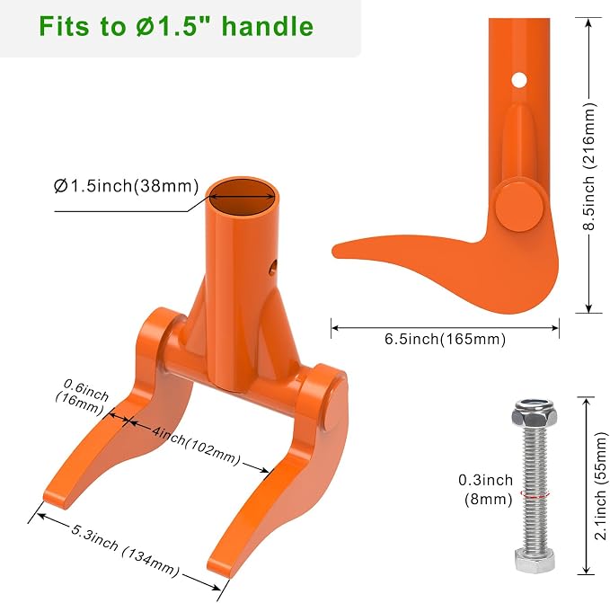Insaga Pallet Buster Tool - Fully Welded Deck Board Removal Tool for Demolition, Heavy Duty Deck Wrecker Pry Bar, Wooden Pallet Dismantling Tool (Head Only, No Handle)