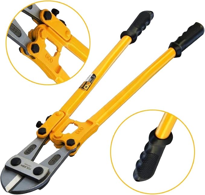 TOLSEN Bolt Cutters Heavy Duty, Bolt Cutter for Padlocks, Lock Cutter Heavy Duty Chain, Rods, Rivets, Locks and Wire Cutter - Ergonomic Non-Slip Handle Bolt Cutter (36")